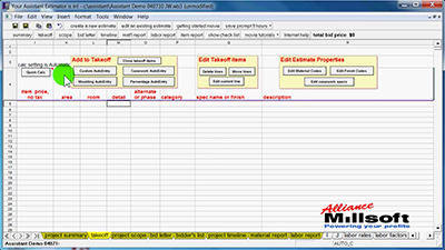 Estimating for woodworking intuitive system layout