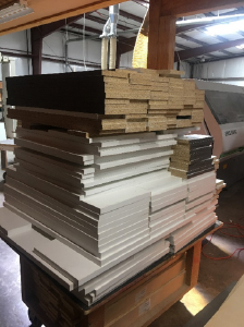 Example Lutz Woodworks Before Production Coach Parts Stacks