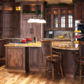 homestead cabinet and furniture finished kitchen dark wood