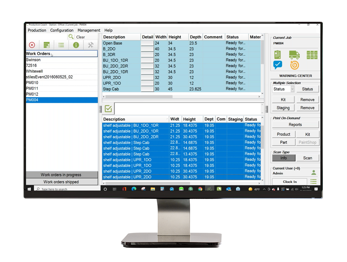 Production Coach Interface